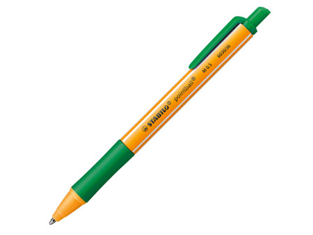 STABILO Stylo à bille rétractable pointball, vert