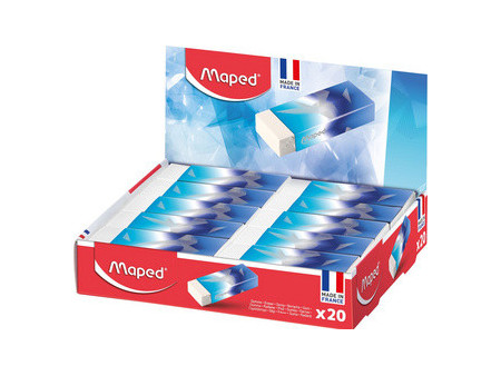 Maped Gomme en plastique ARCTIC, présentoir de 20