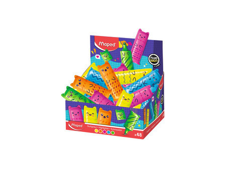 Maped Surligneur Mini FLUO'PEPS KAWAI, présentoir de 48