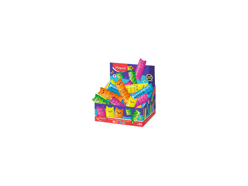 Maped Surligneur Mini FLUO'PEPS KAWAI, présentoir de 48