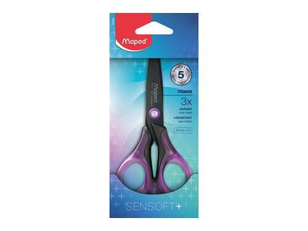 Maped Ciseaux Sensoft +, longueur: 130 mm, pour droitiers