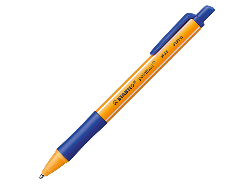 STABILO Stylo à bille rétractable pointball, bleu