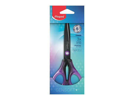 Maped Ciseaux Sensoft +, longueur: 160 mm, pour droitiers