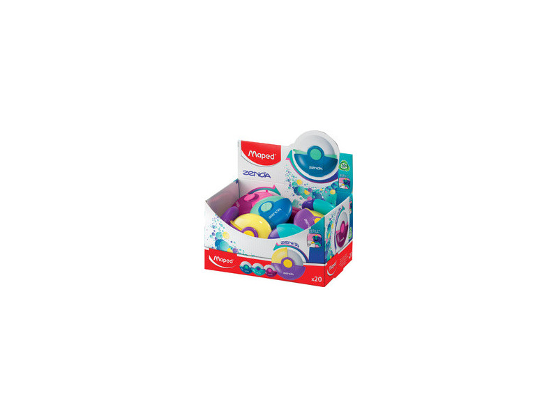 Maped Gomme en plastique Zenoa, présentoir de 20