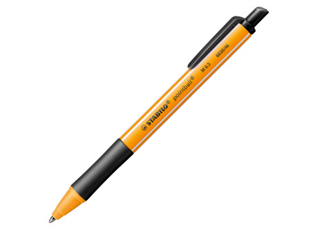 STABILO Stylo à bille rétractable pointball, noir