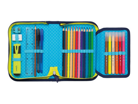 Maped Étui scolaire Football, polyester, bleu foncé / jaune