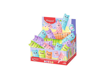 Maped Surligneur Mini FLUO'PEPS PASTEL KAWAI, présentoir