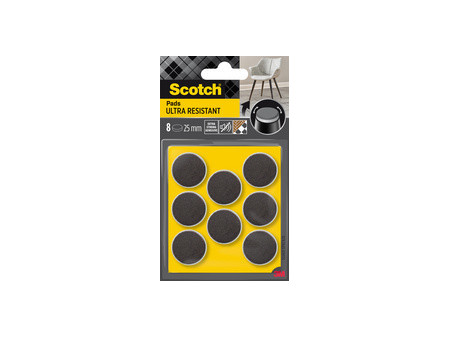 Scotch Patin en feutre ultra-résistant, 24 x 22 mm, gris