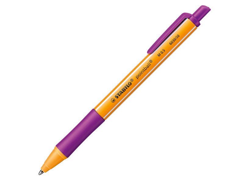 STABILO Stylo à bille rétractable pointball, lilas