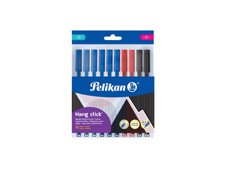 Pelikan Stylo à bille Hang Stick, 0,7 mm, sachet de 4