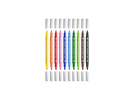 Pelikan Feutre double colorella duo, étui carton de 10