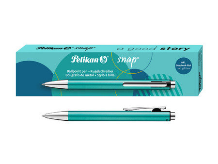 Pelikan Stylo à bille rétractable Snap Metallic, platine