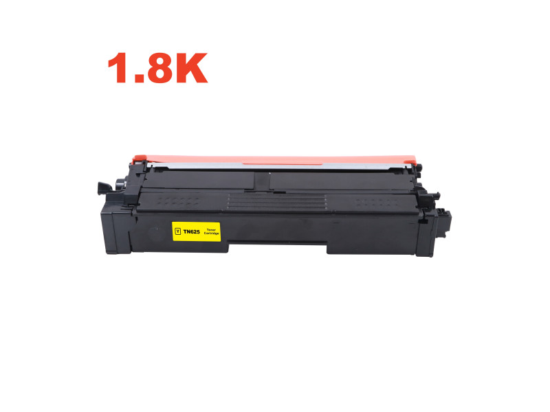 Toner compatible Brother TN-625Y - Jaune - 1.800 pages