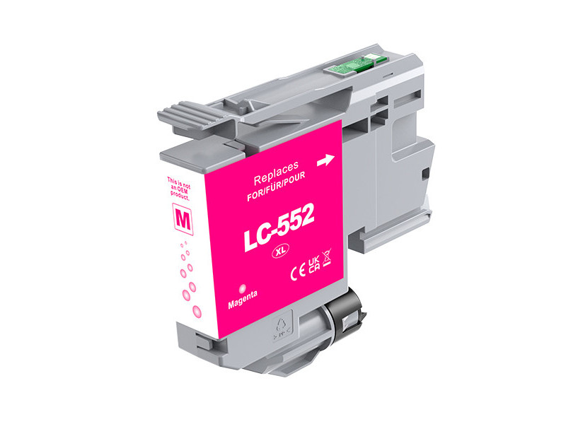 Cartouche compatible Brother LC552XLM - Magenta - 1.500 pages