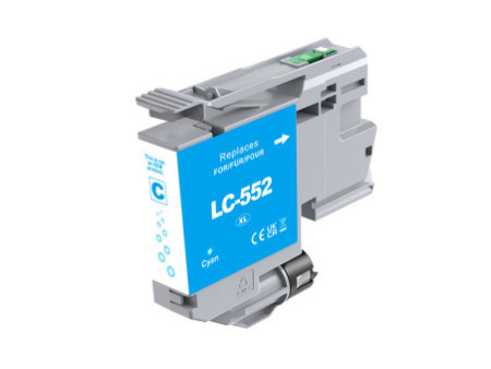 Cartouche compatible Brother LC552XLC - Cyan - 1.500 pages