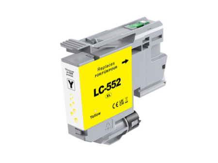Cartouche compatible Brother LC552XLY - Jaune - 1.500 pages
