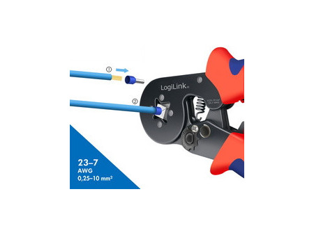 LogiLink Pince à sertir pour embouts de câblage