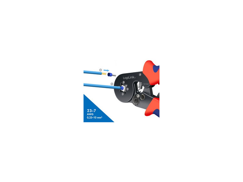LogiLink Pince à sertir pour embouts de câblage