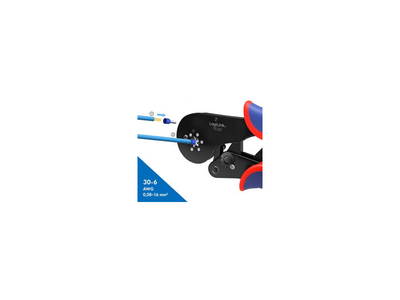 LogiLink Pince à sertir pour embouts de câblage