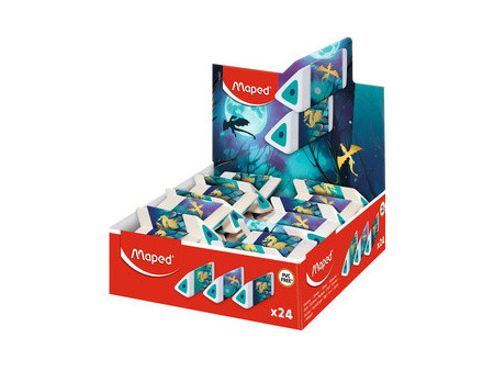 Maped Gomme en plastique Pyramide DRAGON, présentoir de 24