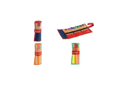 STABILO Feutre à pointe fine point 88, trousse enroulable
