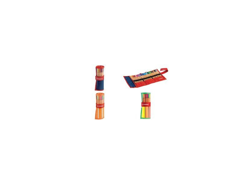 STABILO Feutre à pointe fine point 88, trousse enroulable