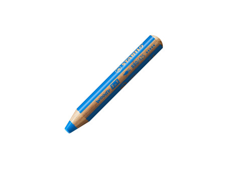 STABILO Crayon multi-talents woody 3 en 1, rond, bleu