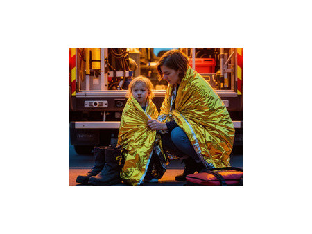 FIRST AID ONLY Couverture de survie, 1,6 x 2.1 m, argent/or