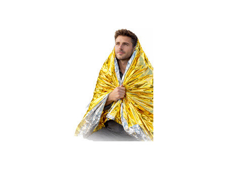 FIRST AID ONLY Couverture de survie, 1,6 x 2.1 m, argent/or