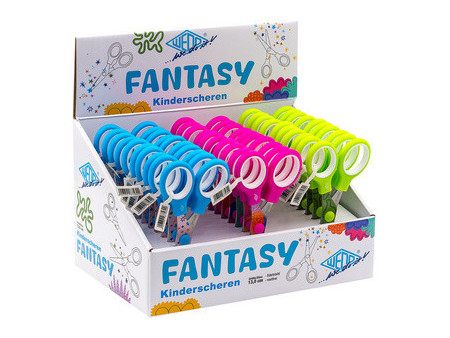 WEDO Ciseaux FANTASY, assorti, présentoir de 30