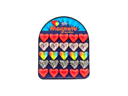 WEDO Aimant en forme de coeur, en verre, tableau de 25