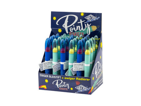 WEDO Crayon de papier éternel 'Pointy Rakete', présentoir