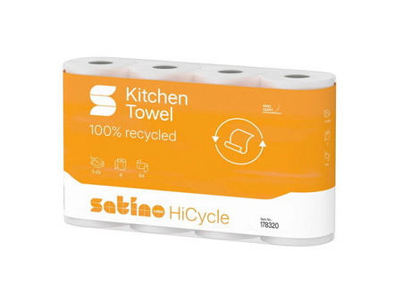 satino by wepa Essuie-tout HiCycle, 3 couches, extra blanc