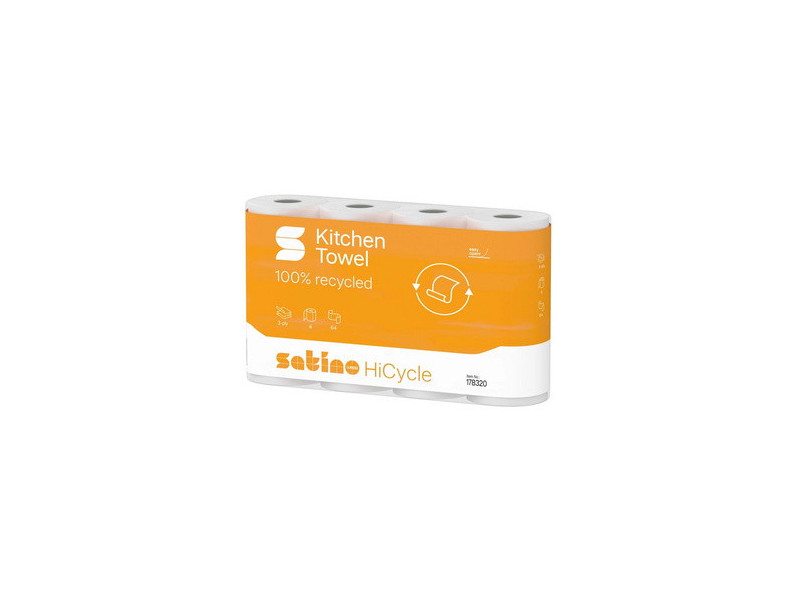 satino by wepa Essuie-tout HiCycle, 3 couches, extra blanc