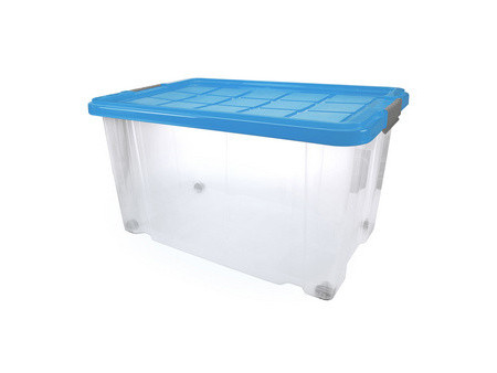 Peggy Perfect Boîte de rangement, couvercle, roulettes, 55 L