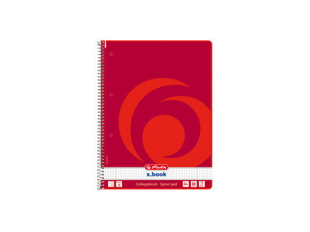 herlitz Cahier à spirale 'x.book', A4, quadrillé, 160 pages
