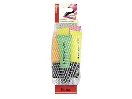 STABILO Surligneur NEON, en filet de 5