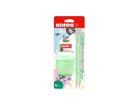 Kores Kit crayon de papier 'Pastel', 4 pièces