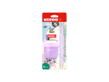 Kores Kit crayon de papier 'Pastel', 4 pièces
