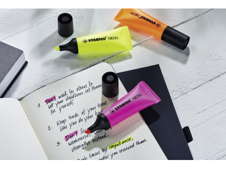 STABILO Surligneur NEON, en filet de 5