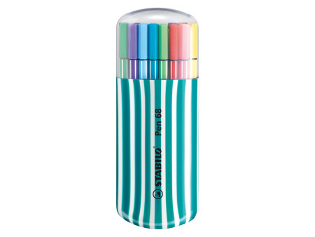 STABILO Feutre Pen 68, zebrui de 20, turquoise