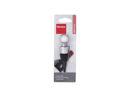 metaltex Bouchon de bouteille, argent/noir
