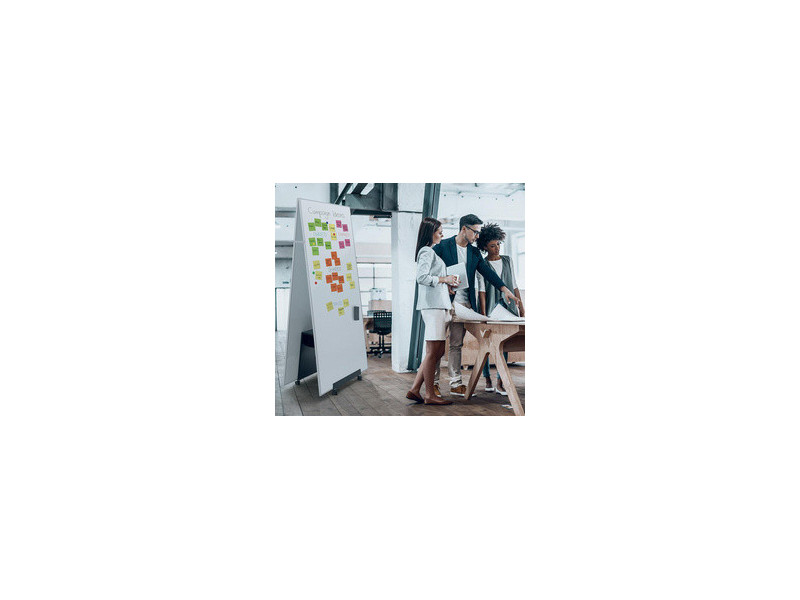 sigel Tableau blanc mobile Meet up, blanc/noir