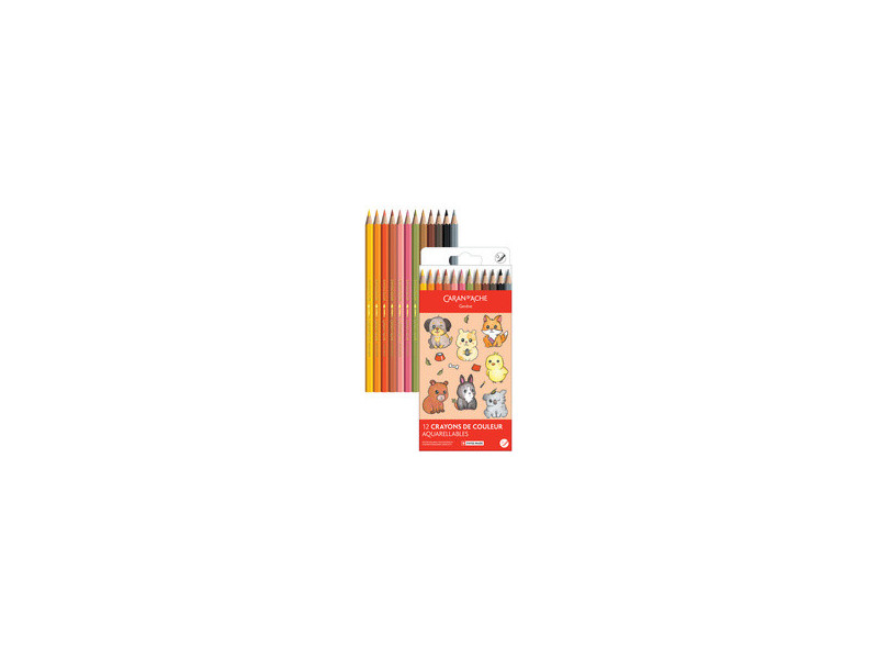 CARAN D'ACHE Crayons de couleur SWISSCOLOR KAWAII Animals