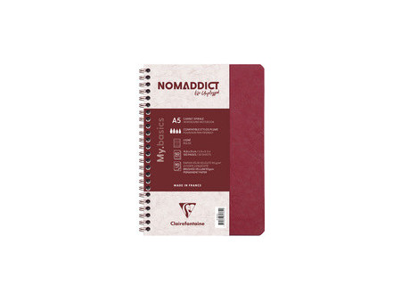 Clairefontaine Carnet à spirale NOMADDICT, A5, tabac