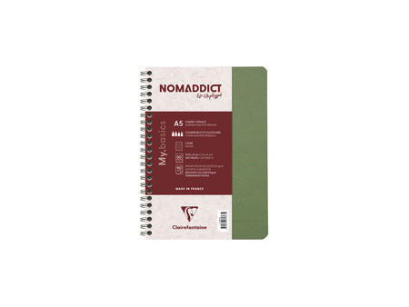 Clairefontaine Carnet à spirale NOMADDICT, A5, rose