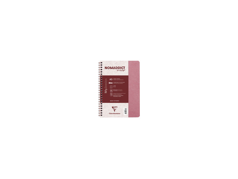 Clairefontaine Carnet à spirale NOMADDICT, A5, rose