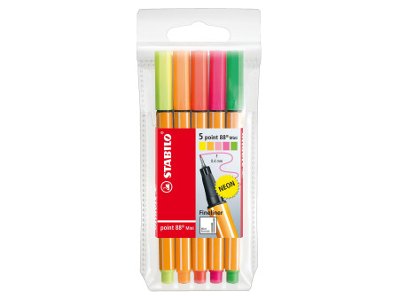 STABILO Feutre à pointe fine point 88 Mini, étui plastique