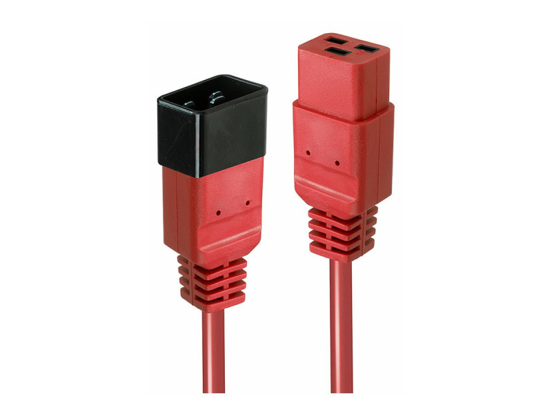 LINDY 1m IEC C19 to C20 Cable Red
