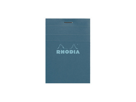 RHODIA Bloc agrafé No. 11, A7, quadrillé 5x5, bleu azur